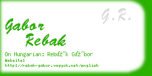 gabor rebak business card